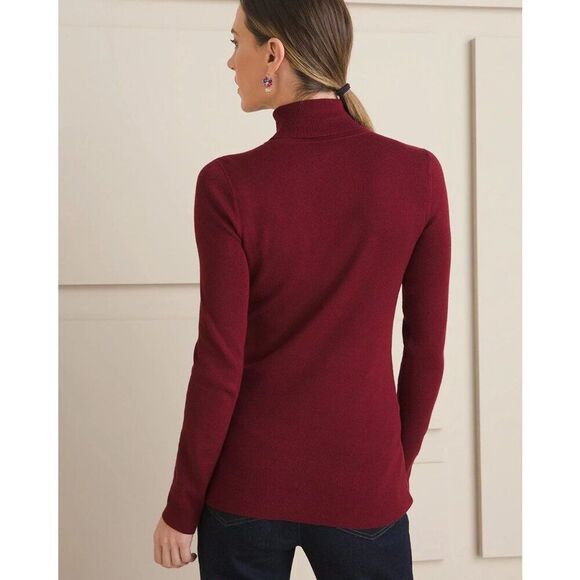 Chico's Sweater Size 1 (8) Mock Neck Long Sleeve NWOT - Picture 3 of 12